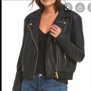 Vegan leather Free People jacket